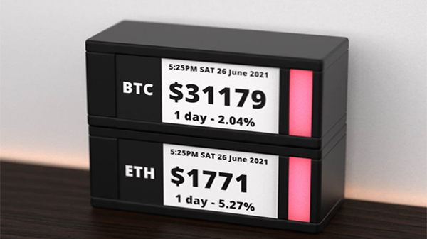 نمایشگر قیمت ارزهای دیجیتال TickrMeter