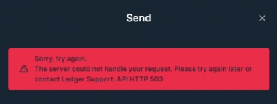 خطای API HTTP 503 در اکانت‌های اتریوم (ETH)